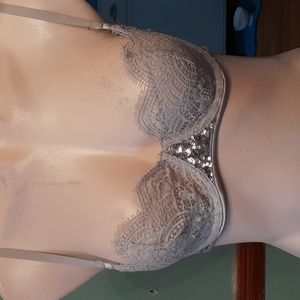 Victoria's Secret Gray Lace Bra